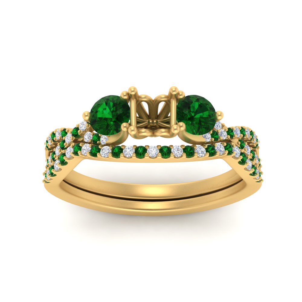 semi-mount-twisted-floral-prong-emerald-wedding-set-in-yellow-gold-FD10257SMGEMGR-ANGLE5-NL-YG?v=1756359412