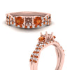 Load image into Gallery viewer, semi-mount-twisted-floral-prong-orange-sapphire-wedding-set-in-rose-gold-FD10257SMGSAOR-ANGLE3-NL-RG?v=1756359412