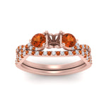 Load image into Gallery viewer, semi-mount-twisted-floral-prong-orange-sapphire-wedding-set-in-rose-gold-FD10257SMGSAOR-ANGLE5-NL-RG?v=1756359411
