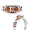 Load image into Gallery viewer, semi-mount-twisted-floral-prong-orange-sapphire-wedding-set-in-white-gold-FD10257SMGSAOR-ANGLE3-NL-WG?v=1756359411
