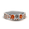Load image into Gallery viewer, semi-mount-twisted-floral-prong-orange-sapphire-wedding-set-in-white-gold-FD10257SMGSAOR-NL-WG?v=1756359411