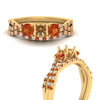 Load image into Gallery viewer, semi-mount-twisted-floral-prong-orange-sapphire-wedding-set-in-yellow-gold-FD10257SMGSAOR-ANGLE3-NL-YG?v=1756359411