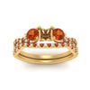 Load image into Gallery viewer, semi-mount-twisted-floral-prong-orange-sapphire-wedding-set-in-yellow-gold-FD10257SMGSAOR-ANGLE5-NL-YG?v=1756359412
