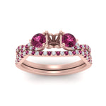 Load image into Gallery viewer, semi-mount-twisted-floral-prong-pink-sapphire-wedding-set-in-rose-gold-FD10257SMGSADRPI-ANGLE5-NL-RG?v=1756359411
