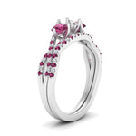 Load image into Gallery viewer, semi-mount-twisted-floral-prong-pink-sapphire-wedding-set-in-white-gold-FD10257SMGSADRPI-ANGLE2-NL-WG?v=1756359411
