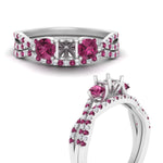 Load image into Gallery viewer, semi-mount-twisted-floral-prong-pink-sapphire-wedding-set-in-white-gold-FD10257SMGSADRPI-ANGLE3-NL-WG?v=1756359411

