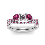 Load image into Gallery viewer, semi-mount-twisted-floral-prong-pink-sapphire-wedding-set-in-white-gold-FD10257SMGSADRPI-ANGLE5-NL-WG?v=1756359411
