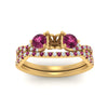 Load image into Gallery viewer, semi-mount-twisted-floral-prong-pink-sapphire-wedding-set-in-yellow-gold-FD10257SMGSADRPI-ANGLE5-NL-YG?v=1756359411