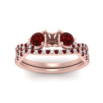 Load image into Gallery viewer, semi-mount-twisted-floral-prong-ruby-wedding-set-in-rose-gold-FD10257SMGRUDR-ANGLE5-NL-RG?v=1756359411
