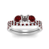 Load image into Gallery viewer, semi-mount-twisted-floral-prong-ruby-wedding-set-in-white-gold-FD10257SMGRUDR-ANGLE5-NL-WG?v=1756359411
