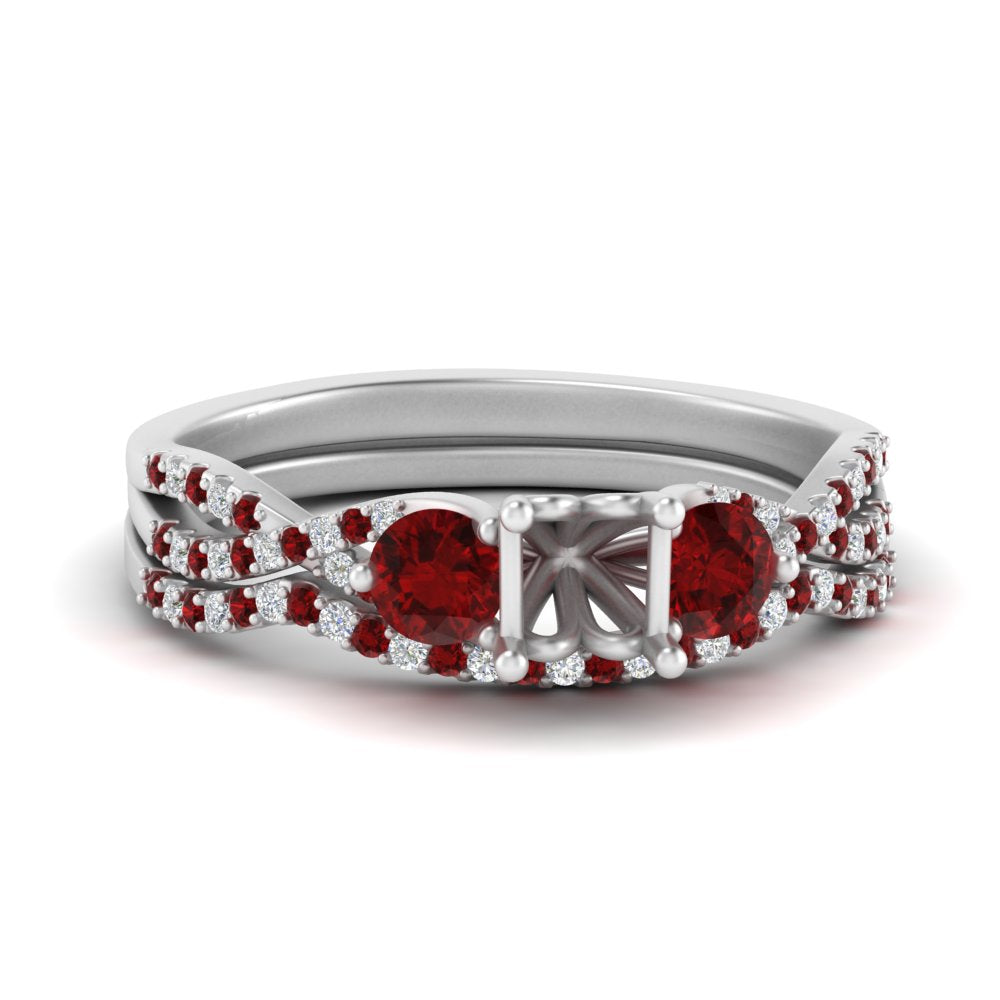 semi-mount-twisted-floral-prong-ruby-wedding-set-in-white-gold-FD10257SMGRUDR-NL-WG?v=1756359411