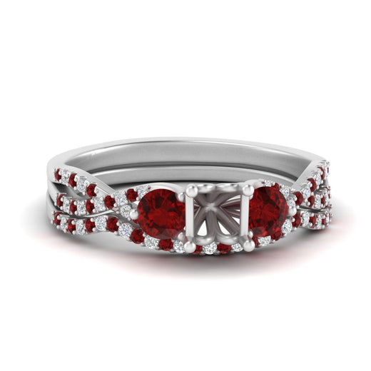 semi-mount-twisted-floral-prong-ruby-wedding-set-in-white-gold-FD10257SMGRUDR-NL-WG?v=1756359411