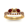 Load image into Gallery viewer, semi-mount-twisted-floral-prong-ruby-wedding-set-in-yellow-gold-FD10257SMGRUDR-ANGLE5-NL-YG?v=1756359411