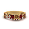 Load image into Gallery viewer, semi-mount-twisted-floral-prong-ruby-wedding-set-in-yellow-gold-FD10257SMGRUDR-NL-YG?v=1756359411