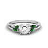 Load image into Gallery viewer, semi-mount-twisted-petal-diamond-engagement-ring-with-emerald-in-14K-white-gold-FD8300RSMRGEMGR-NL-WG.jpg