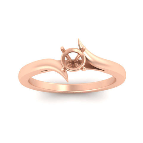 Semi Mount Twisted Shank Solitaire Engagement Ring