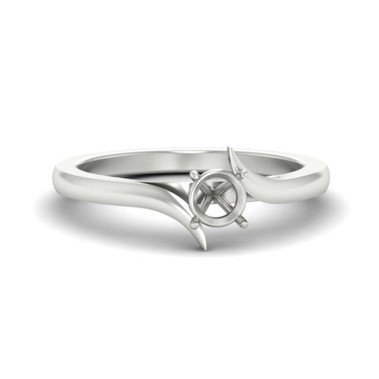 Semi Mount Twisted Shank Solitaire Engagement Ring