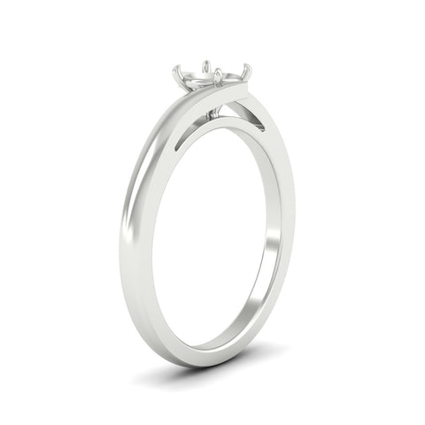 Semi Mount Twisted Shank Solitaire Engagement Ring