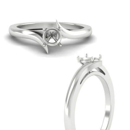 Semi Mount Twisted Shank Solitaire Engagement Ring