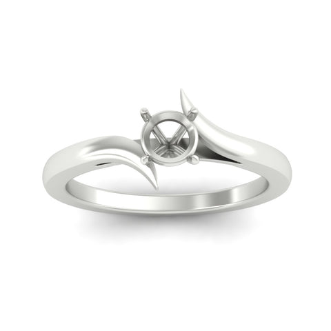 Semi Mount Twisted Shank Solitaire Engagement Ring