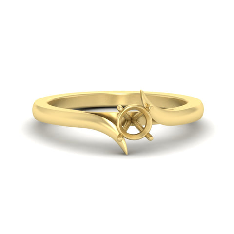 Semi Mount Twisted Shank Solitaire Engagement Ring