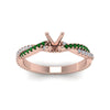 Load image into Gallery viewer, semi-mount-twisted-vine-diamond-engagement-ring-for-women-with-emerald-in-14K-rose-gold-FD8233SMRGEMGR-NL-RG.jpg