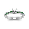 Load image into Gallery viewer, semi-mount-twisted-vine-diamond-engagement-ring-for-women-with-emerald-in-14K-white-gold-FD8233SMRGEMGR-NL-WG.jpg