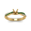 Load image into Gallery viewer, semi-mount-twisted-vine-diamond-engagement-ring-for-women-with-emerald-in-14K-yellow-gold-FD8233SMRGEMGR-NL-YG.jpg
