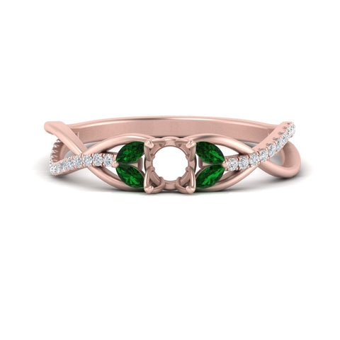 semi-mount-twisted-vine-floral-diamond-engagement-ring-with-emerald-in-FD10977SMRGEMGRANGLE3-NL-RG