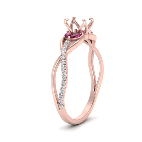 semi-mount-twisted-vine-floral-diamond-engagement-ring-with-pink-sapphire-in-FD10977SMRGSADRPIANGLE3-NL-RG