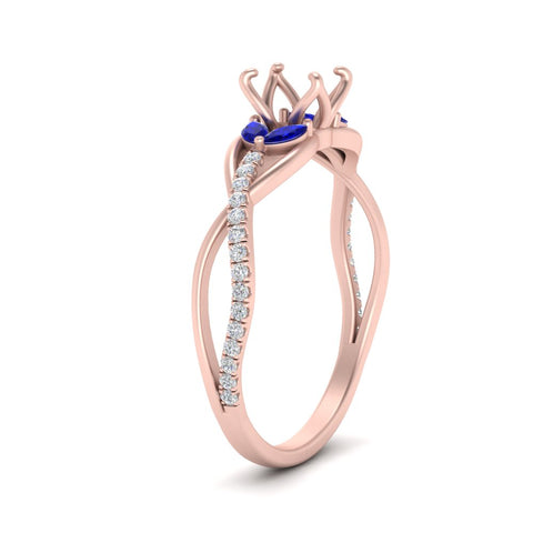 semi-mount-twisted-vine-floral-diamond-engagement-ring-with-sapphire-in-FD10977SMRGSABLANGLE3-NL-RG