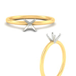 Load image into Gallery viewer, semi-mount-two-tone-1.5-mm-comfort-fit-solitaire-ring-in-yellow-gold-fdens11590smrangle3-1.50mm-nl-yg?v=1757670781
