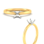 Load image into Gallery viewer, semi-mount-two-tone-2-mm-comfort-fit-solitaire-ring-in-yellow-gold-fdens11590smrangle3-2.00mm-nl-yg?v=1757677019
