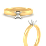 Load image into Gallery viewer, semi-mount-two-tone-3-mm-comfort-fit-solitaire-ring-in-yellow-gold-fdens11590smrangle3-3.00mm-nl-yg?v=1757677019

