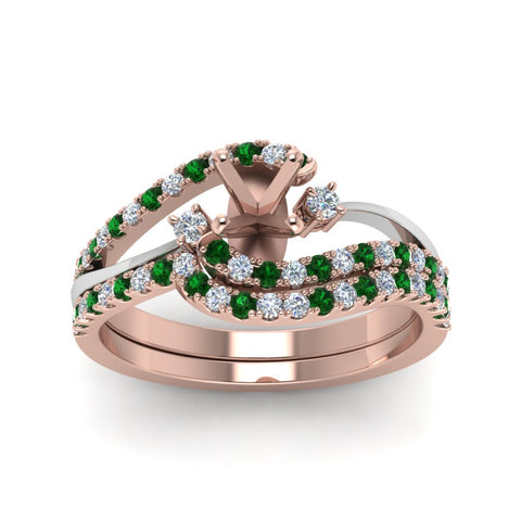 semi-mount-two-tone-3-stone-diamond-swirl-bridal-set-with-emerald-in-FDO50895SMGEMGR-NL-RG