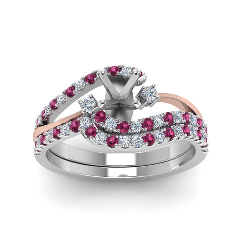 semi-mount-two-tone-3-stone-diamond-swirl-bridal-set-with-pink-sapphire-in-FDO50895SMGSADRPI-NL-WG