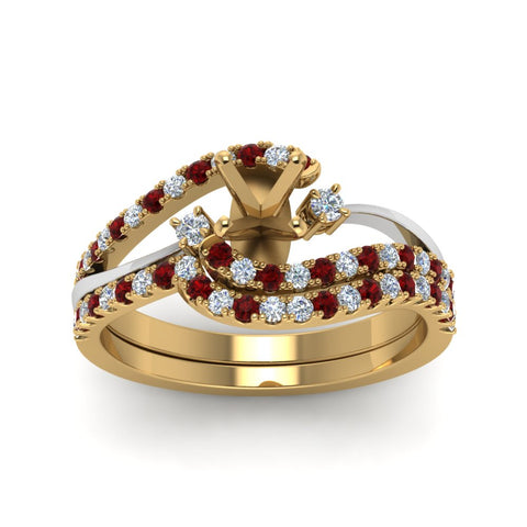 semi-mount-two-tone-3-stone-diamond-swirl-bridal-set-with-ruby-in-FDO50895SMGRUDR-NL-YG