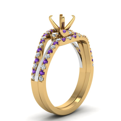 semi-mount-two-tone-3-stone-diamond-swirl-bridal-set-with-violac-topaz-in-FDO50895SMGVITO-NL-YG