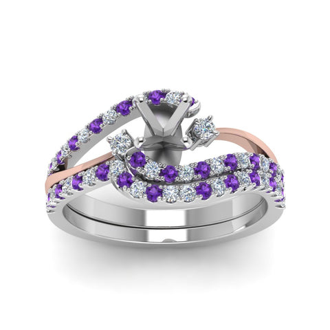 semi-mount-two-tone-3-stone-diamond-swirl-bridal-set-with-violac-topaz-in-FDO50895SMGVITO-NL-WG