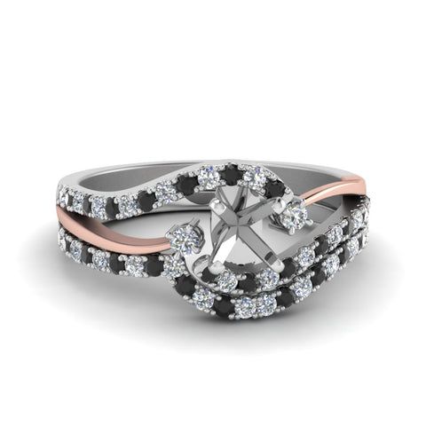 semi-mount-two-tone-3-stone-swirl-bridal-set-with-black-diamond-in-FDO50895SMGBLACK-NL-WG