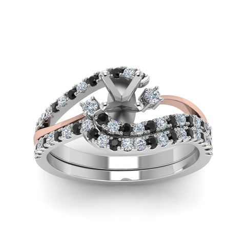 semi-mount-two-tone-3-stone-swirl-bridal-set-with-black-diamond-in-FDO50895SMGBLACK-NL-WG