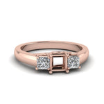 Load image into Gallery viewer, semi-mount-u-prong-three-stone-diamond-engagement-ring-in-14K-rose-gold-FDENR578SMR-NL-RG
