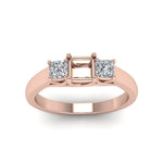 Load image into Gallery viewer, semi-mount-u-prong-three-stone-diamond-engagement-ring-in-14K-rose-gold-FDENR578SMRANGLE5-NL-RG
