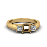 Load image into Gallery viewer, semi-mount-u-prong-three-stone-diamond-engagement-ring-in-14K-yellow-gold-FDENR578SMR-NL-YG
