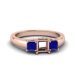 Load image into Gallery viewer, semi-mount-u-prong-three-stone-diamond-engagement-ring-with-blue-sapphire-in-14K-rose-gold-FDENR578SMRGSABL-NL-RG
