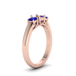 Load image into Gallery viewer, semi-mount-u-prong-three-stone-diamond-engagement-ring-with-blue-sapphire-in-14K-rose-gold-FDENR578SMRGSABLANGLE2-NL-RG
