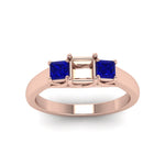 Load image into Gallery viewer, semi-mount-u-prong-three-stone-diamond-engagement-ring-with-blue-sapphire-in-14K-rose-gold-FDENR578SMRGSABLANGLE5-NL-RG
