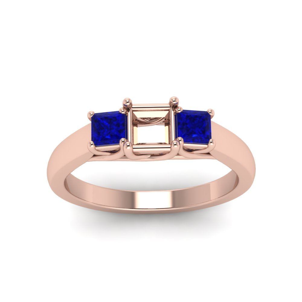 semi-mount-u-prong-three-stone-diamond-engagement-ring-with-blue-sapphire-in-14K-rose-gold-FDENR578SMRGSABLANGLE5-NL-RG