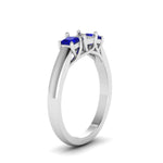 Load image into Gallery viewer, semi-mount-u-prong-three-stone-diamond-engagement-ring-with-blue-sapphire-in-14K-white-gold-FDENR578SMRGSABLANGLE2-NL-WG
