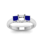 Load image into Gallery viewer, semi-mount-u-prong-three-stone-diamond-engagement-ring-with-blue-sapphire-in-14K-white-gold-FDENR578SMRGSABLANGLE5-NL-WG
